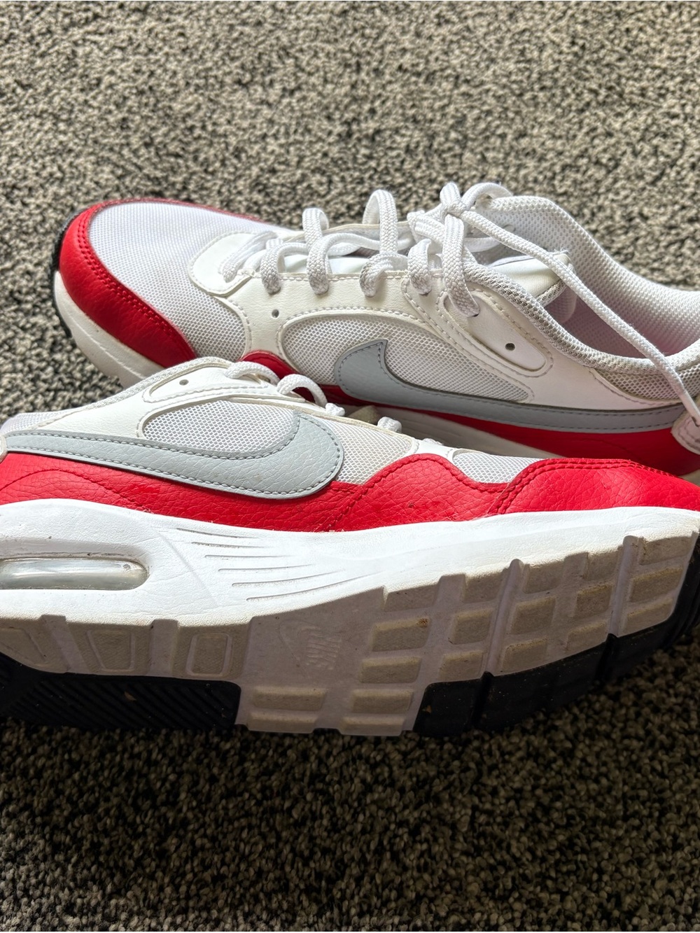 Nike Kids White, Red and Gray Low-Top Sneakers